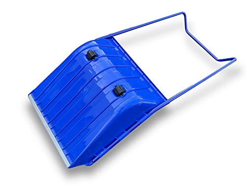 Pelle à Neige traineau 64x70 cm en Plastique avec Manche Ergonomique en Acier | Bleu | Kibros PNTRAIN
