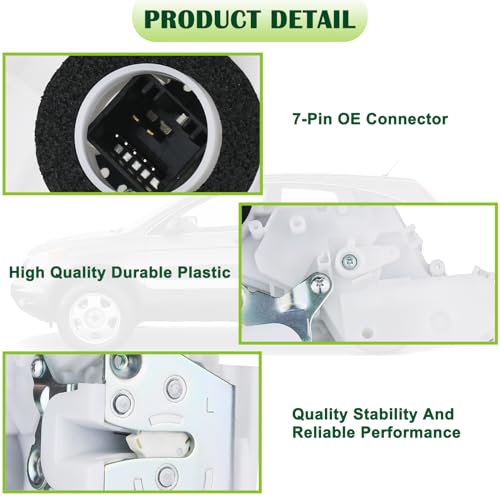 Image of Power Door Lock Latch Actuator Motor with Rod Front Left Driver Side Compatible with 2007-2011 Honda CR-V Replaces 72150-SWA-A01 72150SWAA01