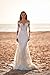 Women's Wedding Dress for Bride 2026 Lace Long Sleeve Deep V Neck Mermaid Long with Train Appliques Wedding Gown Ivory 16