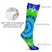 HEBVASS Women's Fashion Compression Socks Indian Spiral Tie Dye Mandala Green, Cute Breathable Long Knee High Socks for Outdoor Running Cycling Hiking Daily Wear