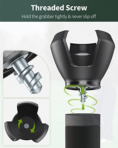 Vibit 3-Prong Golf Ball Retriever Grabber For Putters Golf Pick-Up Claw Plastic Grip Sucker Tool Portable Back Saver With Stainless Steel Screw, 4 Pack #TOP3