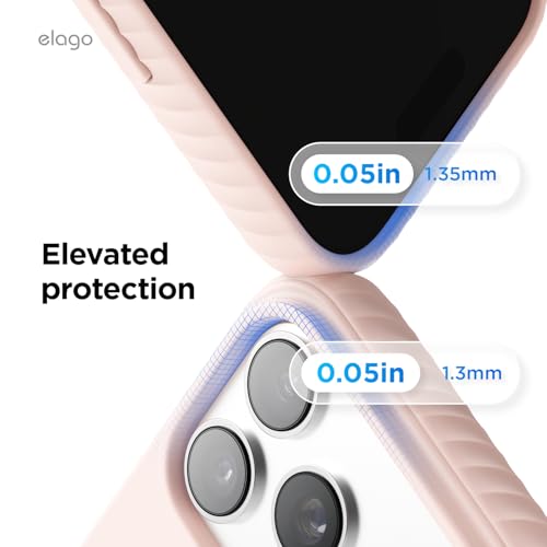 Image of elago Magnetic Ridge for iPhone 17 Pro Case, Premium Magnetic Silicone Case, Compatible with MagSafe, Liquid Silicone Material, Protective Cover, Shockproof, Slim Phone, 6.3 inch (Lovely Pink)