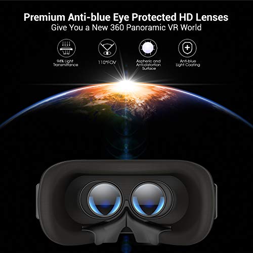 Pansonite Vr Headset With Remote Controller 3d Glasses Virtual Reality Headset For Vr Games 3d Movies Eye Care System For Iphone And Android Smartphones Sb Black Buy Online In United Arab