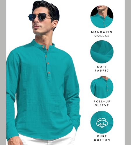 Image of Slim Fit Short Kurta for Men and Boys.(KRT BTN06, Navy Blue)