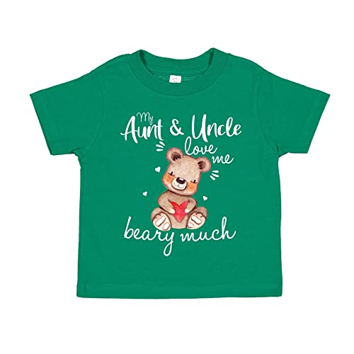 My Aunt and Uncle Love Me Beary Much Toddler T-Shirt 5/6T Kelly Green