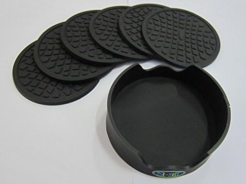 Black Silicone Coasters. Black Diamond By SiSet