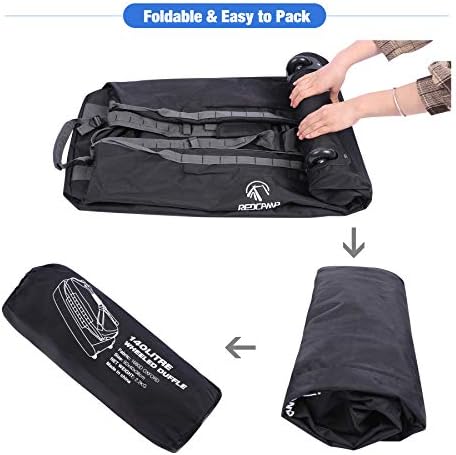 REDCAMP 140L Duffle Bag with Wheels, Extra Large Foldable Travel Duffel Bag Luggage with Rollers