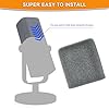 Defean 2 Pack Microphones Pop Filter Compatible with Fifine AmpliGame AM8 Microphone, Replacement Windscreen Flocked Foam - Cuboid (Grey) #4