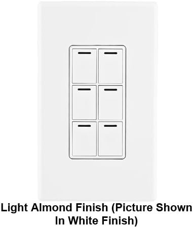 Control4 C4-KP6-Z-LA Wireless 6-Button Keypad- Light Almond