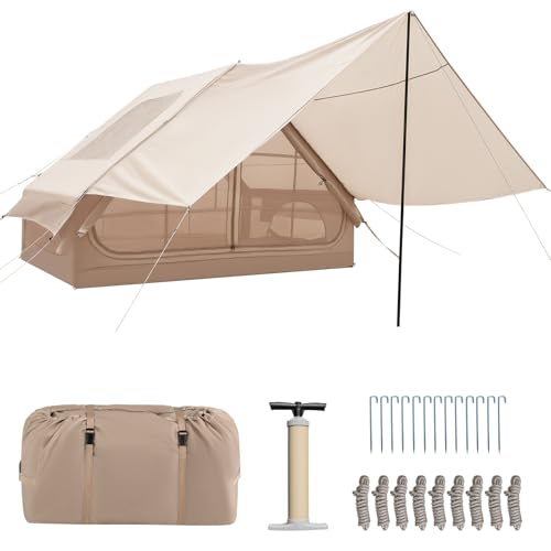 Carpa Inflable para Camping 4-6 Personas Beige miniatura 1