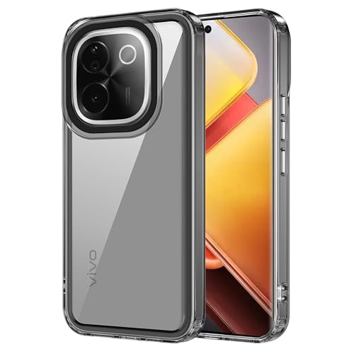 Image of Zapcase Back Case Cover for Vivo T3 Pro 5G | Compatible for Vivo T3 Pro 5G Back Cover | Case Cover with Camera Protection | (TPU + PC | Translucent Black)