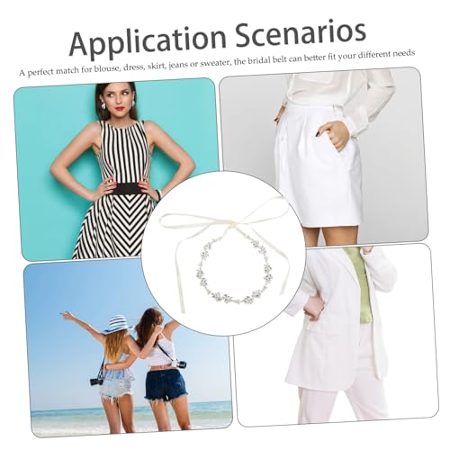 Crystal Embellished Bridal Waistband for Wedding Dresses Luxurious Thin Sash Belt for Brides and Bridesmaids Cloth Material for Formal Occasions and Parties4