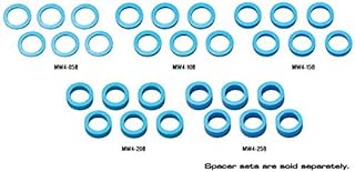 Integy RC Model MMR-MW4-10B Muchmore Racing Color Aluminum Adjust Spacer 4.0x1.0mm Blue (6pcs)