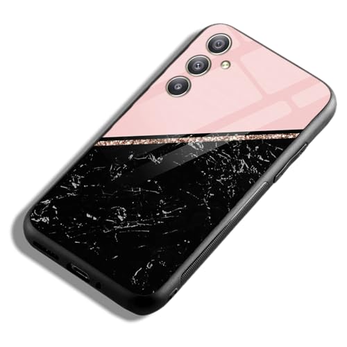 Image of COLORflow Back Cover Compatible with Samsung Galaxy A34 5G | Black Marble Pink | Shockproof TPU Bumper Cover with Camera Protection Back Cover