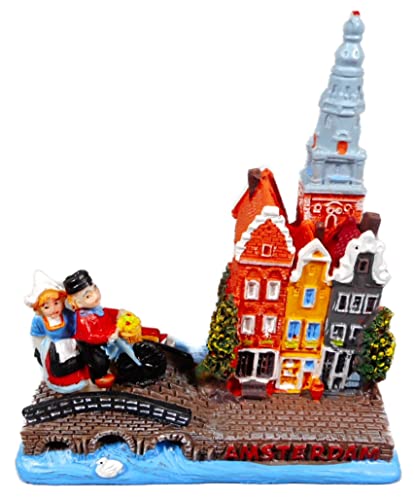 Generisch Holland Amsterdam Kirche Gracht Fahrrad 10 x 9 x 5 cm Modelhaus...