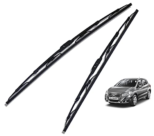 Image of Euro Care Metal Type Wiper Blade Compatibility with Maruti Suzuki S-Cross Windshield Car Wiper Blade Size D-26,P-14
