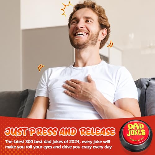 Funny Gifts for Dad Joke Button with 300 Jokes- The Ultimate Laugh Machine for Any Occasion