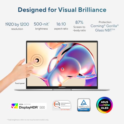Image of ASUS Zenbook 14 (2026), Intel Core Ultra 5 225H (Series 2),Intel Arc iGPU,16GB /512GB,FHD+ OLED,Touch Screen,14 inch(35.5 cm),Win 11,M365 Basic(1Y),Office 2024,Silver,1.28 Kg,UX3405CA-QL1507WS,AI Laptop