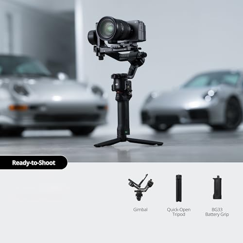 Image of DJ I RS 5 Gimbal Stabilizer for Camera Canon /Sony /Panasonic /Nikon /Fujifilm, Fine-Tuning Knobs, 2nd-Gen Automated Axis Locks, Quick-Open Tripod, New Z-Axis Indicator