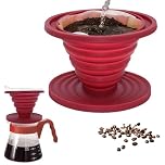 Collapsible Pour Over Coffee Dripper,Portable Camping Pour Over Coffee Maker, Reusable Silicone Pour Over Coffee Filter for Backpacking Camping Home Office