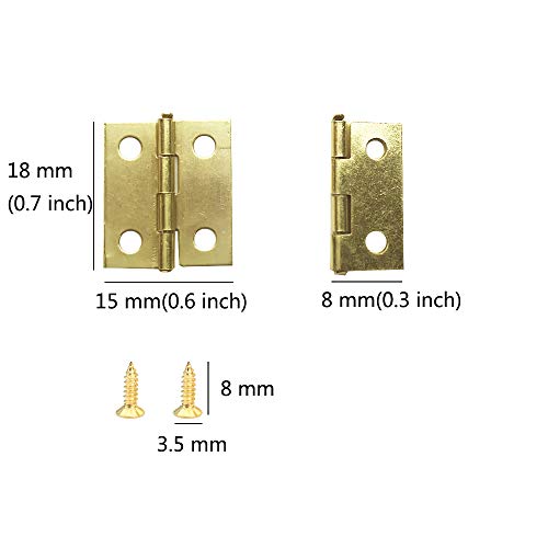Juland 50 pezzi Mini cerniere in rame Cerniere in