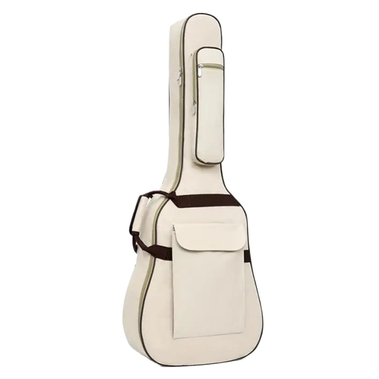 Funda de Guitarra Impermeable con Relleno 10 mm Grosor for Guitarras acústicas 40 a 41 Pulgadas Correa for el Cuello, Funda Blanda for para Actuaciones Y para Tocar Instrumentos(Beige)