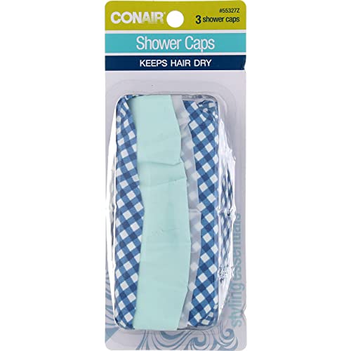 Conair 55327Z Shower Cap Assorted Pastel Colors 3 Count #TOP20