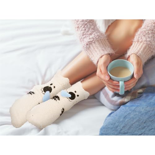 Image of Benefeet Sox Funny Animal Fuzzy Socks for Women Girls - Cute Fluffy Slippers, Cozy Warm Winter Plush Sleeping Socks