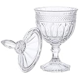 Boîte avec couvercle - en verre, pratique à utiliser, petit pot à bonbons