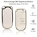 Elegananccy for Jeep Key Fob Cover, Soft Full Protection Key Case Shell Compatible with Jeep Smart Key 3 4 5 Buttons Protector (White)