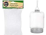 Holiday Christmas Tree Decoration Decor Decorations Home Office Shatterproof Classroom Plastic DIY Snow Globes Snowglobes Crafter's Square Faux Snow Mason Jar