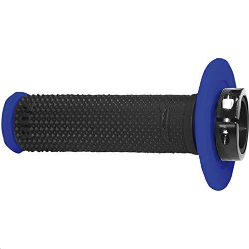Poignées Progrip 708 Lock On bleu et noir en 22/25mm pour guidon de moto