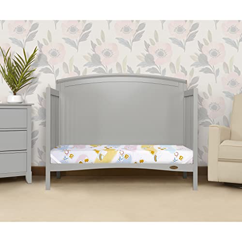 Dream On Me Asheville 4” Firm Fiber Crib And Toddler Mattress, Waterproof, Greenguard Gold Certified, Dual-Sided , White Embossed Cover, Lightweight Reversible Design #TOP4