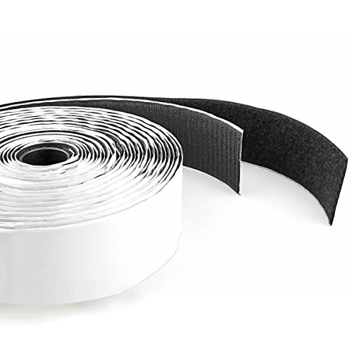 Ruban Hook Loop noir bande scratch thermorésistante fixation câble 2 pouces