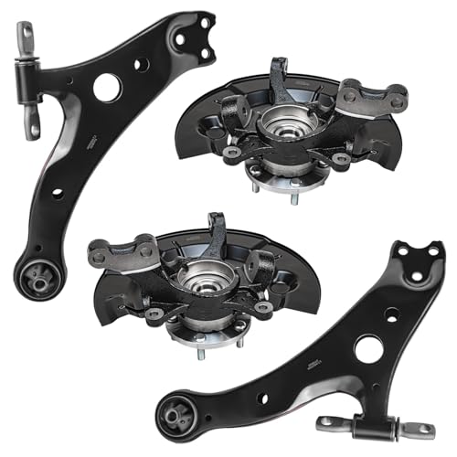Image of Detroit Axle - Front Steering Knuckles w /Hubs Lower Control Arms Replacement for 2012-2017 Toyota Camry L LE XLE 2.5L
