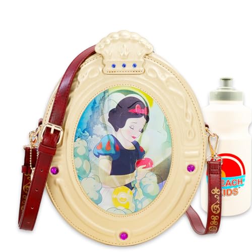 Snow White Purse for Women - Disney Handbag Bundle with Magic Mirror Crossbody Bag for Teens Plus Water Bottle | Snow White Accessories Set