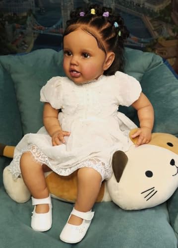 Muñeca Reborn Baby Dolls Silicona Realista 24 pulg miniatura 2