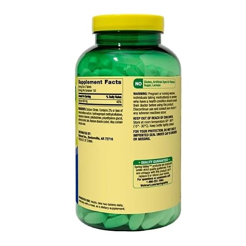 Spring Valley Calcium Citrate Tablets Dietary Supplement, 600 mg, 300 Count