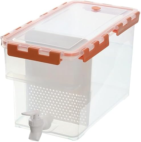 AZIEBAY 冷水ボトル、飲料サーバー、3.5 / 6L、蛇口付き、大容量、お手入れ簡単、シンプル、透明、ポータブル、日常使用に最適、アウトドアキャンプ、広口