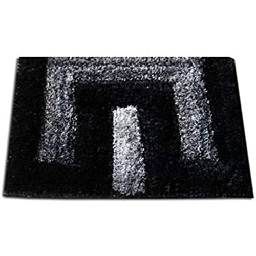 Image of Anti Skid Doormats for Home and Office Entrance Living Room and Bathroom Mats | Entrance Door Mats for Home and Office Entryway. (Black T Grey, 18x28)