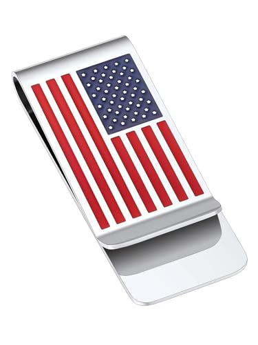 Stainless Steel Money Clip Slim Wallet Credit Business Card Holder for Men, Wallet Charms Gift for Father Dad Husband