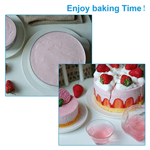 Rhblme 4Pcs Cake Ring 8 Inch, Round Cake Rings For Baking, 304 Seamless Stainless Steel Mirror Coating Mousse Mould, No Welding Seam Cheese Cake Mousse Ring (2-Inch Height) #TOP5