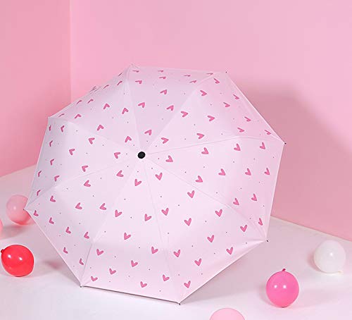 Image of House of Quirk 3-Fold Travel Umbrella - Auto Open /Close Ultra Light and Small Mini Umbrella with Carrying Pouch