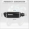 Universal Motorcycle Exhaust Silencer Muffler, Black Stainless Steel, with DB Killer, Compatible with KTM, Kawasaki, Honda, TVS, and Bajaj