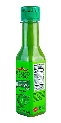 Mexico Lindo Green Habanero Hot Sauce | Real Green Habanero Chili Pepper | Enjoy with Mexican Food, Seafood & Pasta | 5 Fl Oz Bottles (Pack of 2) - Image 6