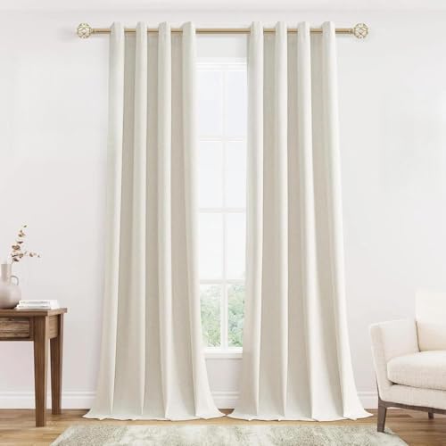 Jowels Linen Blackout Curtains 108 Length 2 Panels