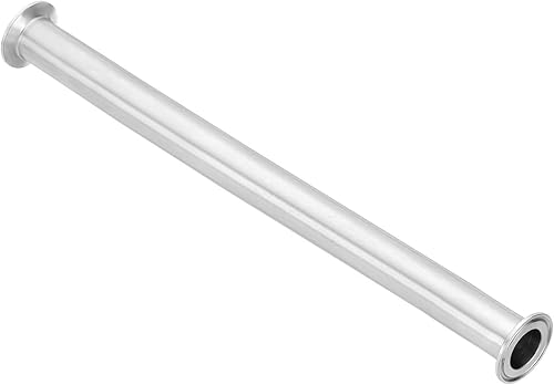 Miniatura 16 de PATIKIL Tubo de tres abrazaderas de diámetro exterior de 1 1/2 pulgadas, tubo sanitario de carrete con brida de virola de 1.988 in