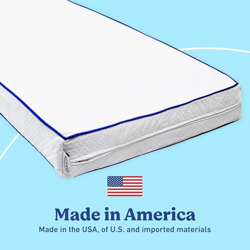 Image of Graco Basics 5-Inch Water-Resistant Crib & Toddler Mattress - Made in the USA, GREENGUARD Gold Certified, Firm Support for Infants, Baby Crib Mattress, Removable & Washable Water-Resistant PEVA Cover