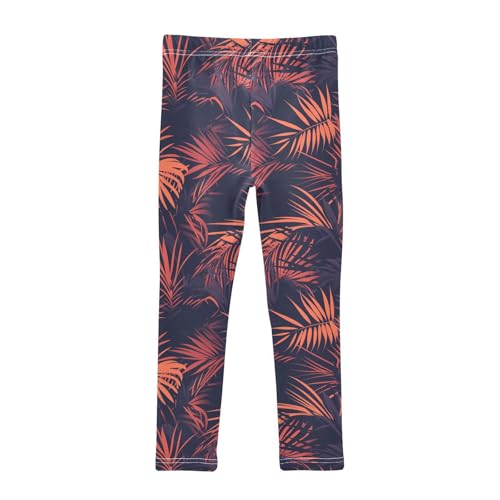 KLL Palm Tropical Pattern Exotic Toddler Girl Legging Soft High Waisted Lounge Pants Sports2