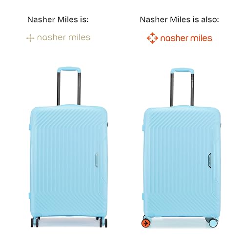 Image of Nasher Miles Coorg Hard-Sided Polypropylene Luggage Set of 2 | 55cm & 65cm | 8 Wheels Small & Medium Trolley Bag for Travel | Suitcase (Sky Blue)